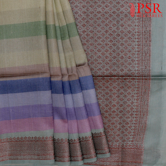 Multicolor Semi Tussar Saree