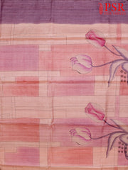 Onion Peach Kadhi Tussar Silk Saree