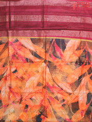 Orange Munga Silk Saree