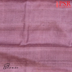 Onion Peach Kadhi Tussar Silk Saree
