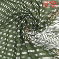 Pickle Green Linen Saree