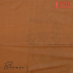 Tortilla Brown & Mustard Orange Tissue Embroidery Saree