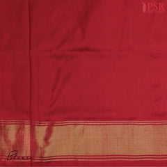 This Dark Turquoise & Red Pochampally Silk Saree from PSR Silk Sarees is a stunning embodiment of heritage and vibrance