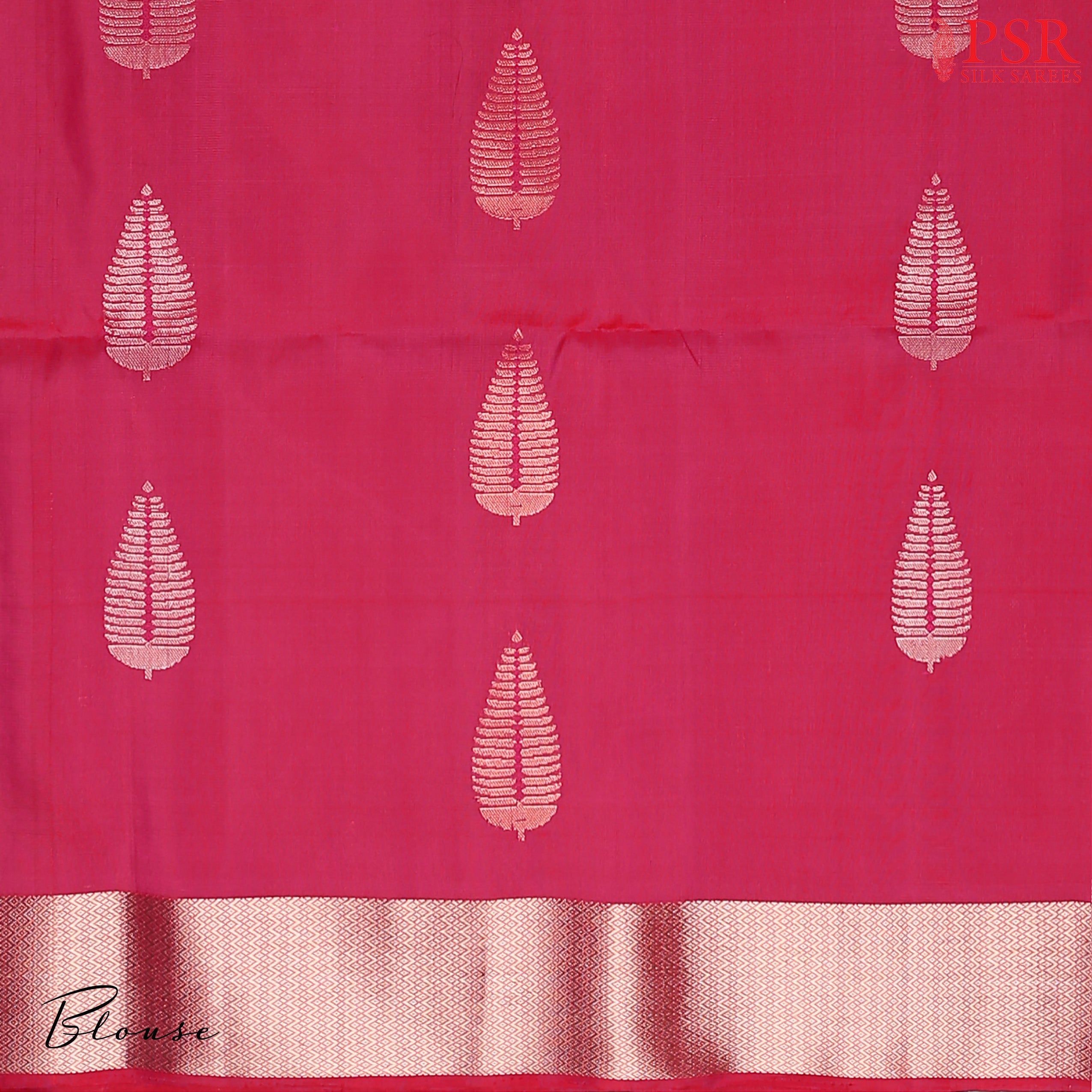 PSR Silk Sarees presents a Flaxen Yellow Soft Tissue Silk Saree, paired beautifully with a Magenta Pink combination.