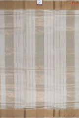 Beige Maheshwari Silk Cotton Saree