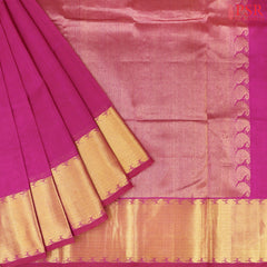 Magenta Cotton Silk Saree