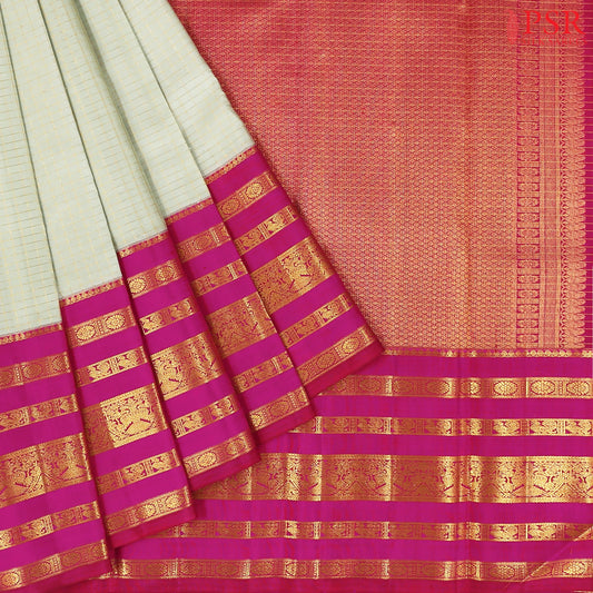 Light Sage Green Kanchipuram Silk Saree