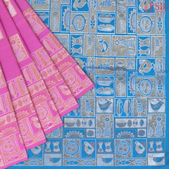 Taffy Pink Soft Art Silk Saree