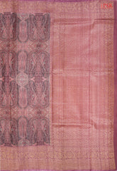 Plum Purple Kadhi Tussar Silk Saree