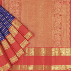 Navy Blue Kanchipuram Silk Saree