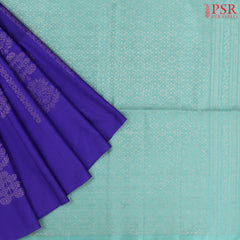 Blue Amethyst Soft Silk Saree
