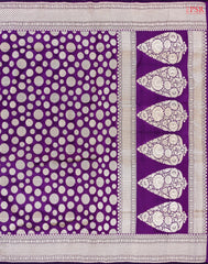 Dark Magenta Purple Banaras Silk Saree