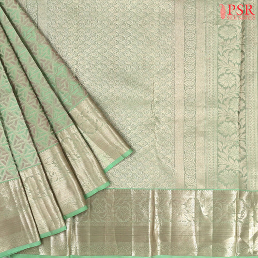 Pistachio Green Kanchipuram Silk Saree