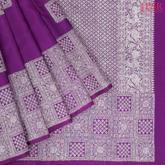 Dark Purple Kanchipuram Silk Saree