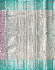 Light Lilac Pink Kanchipuram Jacquard Tissue Silk Saree