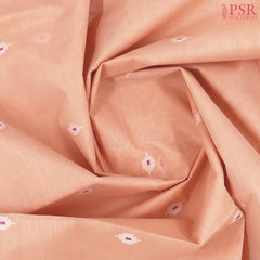 Light Peach Bengal Cotton Saree
