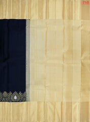 Black Kanchipuram Jacquard Silk Saree