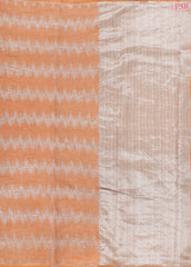 Cantaloupe Orange Banaras Tissue Silk Saree