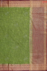Pickle Green Bamboo Silk Sarees