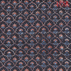 Black Ajrakh Print Running Material