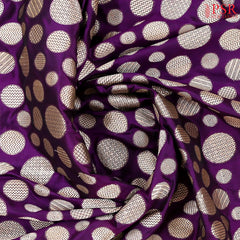 Dark Magenta Purple Banaras Silk Saree
