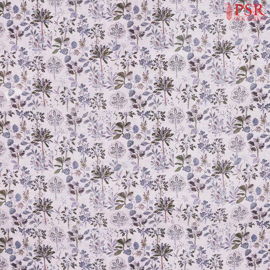 Lilac Linen Print Running Material