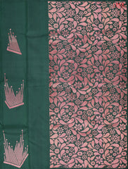 Dark Green Kanchipuram Silk Saree