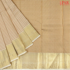 Beige Fancy Kanchipuram Silk Saree