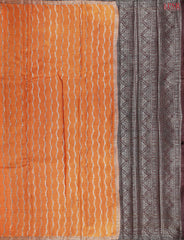 Orange Banaras Tussar Silk Saree