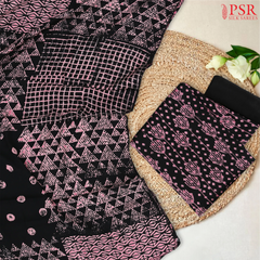 Black Modal Silk Dress Material