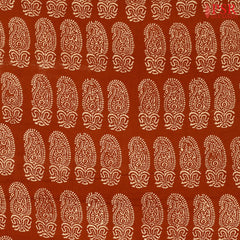Brown Cotton Print Running Material