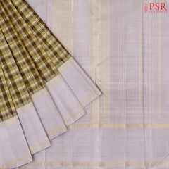 Golden Moss Kanchipuram Silk Saree