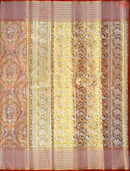 Copper Red Kanchipuram Tissue Silk Saree