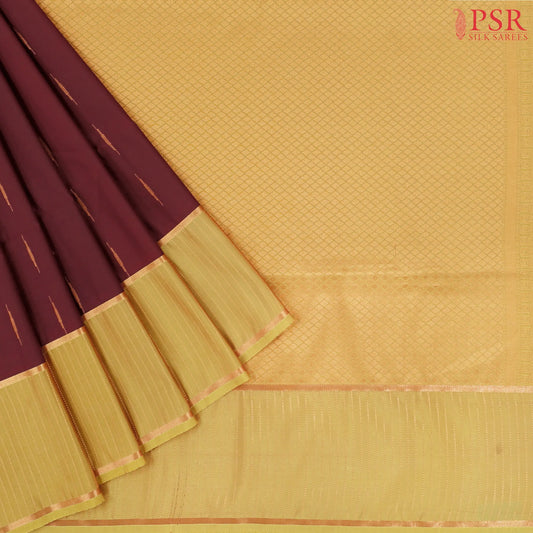 Rosewood Brown Soft Art Silk Saree