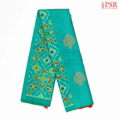 Turquoise Kanchipuram Silk Saree