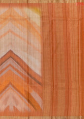 Orange & Peach Kadhi Tussar Silk Saree
