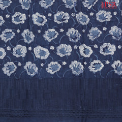Prussian Blue Hacoba Embroidery Running Material