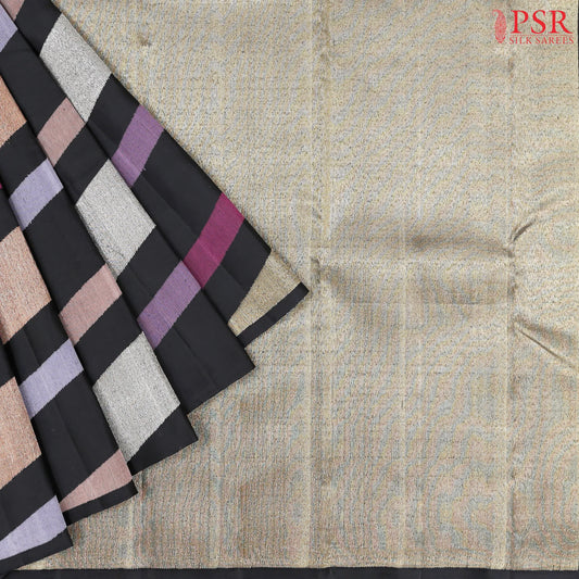 Black Kanchipuram Silk Saree