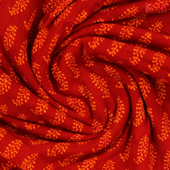 Rust Red Cotton Print Running Material