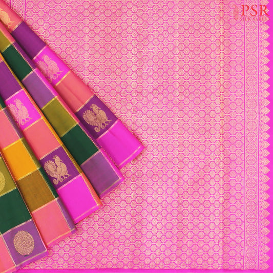 Multicolor Kanchipuram Silk Saree