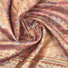 Copper Red Kanchipuram Tissue Silk Saree