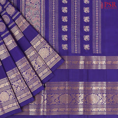 Deep Indigo Kanchipuram Silk Saree