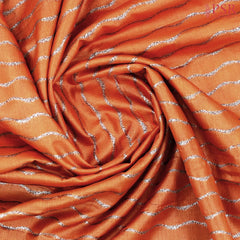 Orange Banaras Tussar Silk Saree