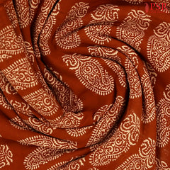 Brown Cotton Print Running Material