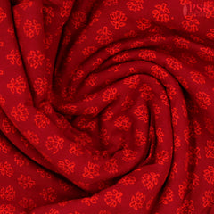 Burgundy Cotton Print Running Material