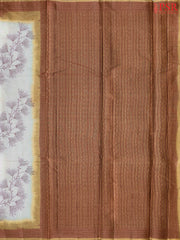 Floral Beige Banaras Tussar Silk Saree