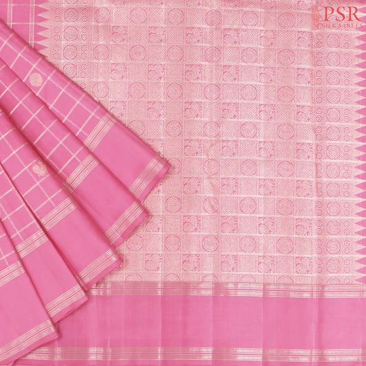 Carnation Pink Kanchipuram Silk Saree