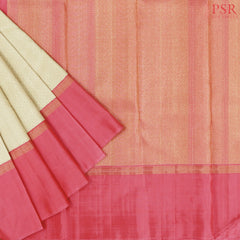 Yellow Beige Kanchipuram Silk Saree