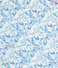 Shades Of Blue Semi Crape Dress Material