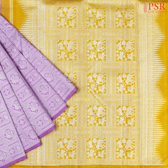 Wisteria Purple Kanchipuram Jacquard Silk Saree